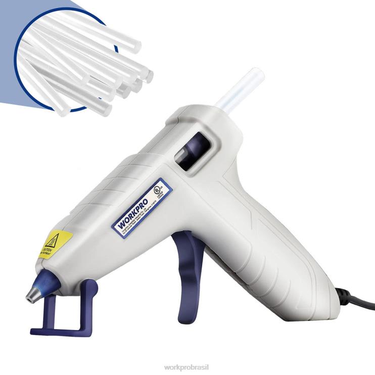 WORKPROMini kit de pistola de cola quente com 20 bastões de cola quente XZXLF162 ferramenta