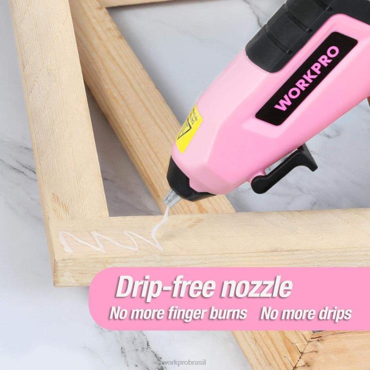 WORKPROMini pistola de cola de pré-aquecimento rápido sem fio com 20 unidades de cola premium XZXLF163 ferramenta