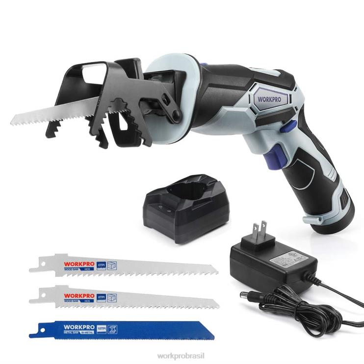 WORKPROSerra alternativa sem fio de 12 V com mandíbula de fixação XZXLF185 ferramenta