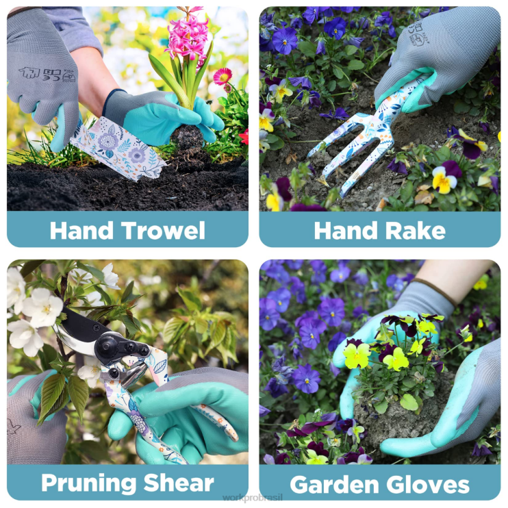 WORKPROConjunto de ferramentas de jardinagem resistentes de alumínio 5pcs XZXLF284 ferramenta