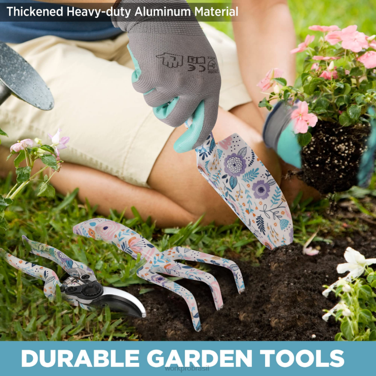 WORKPROConjunto de ferramentas de jardinagem resistentes de alumínio 5pcs XZXLF284 ferramenta