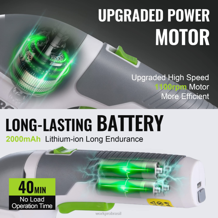 WORKPRO2 em 1 portátil 3.6v elétrico sem fio aparador de arbustos tesoura/cortador de grama XZXLF268 ferramenta
