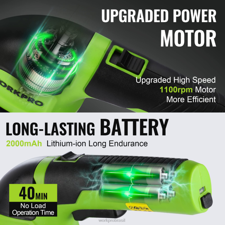 WORKPRO2 em 1 portátil 3.6v elétrico sem fio aparador de arbustos tesoura/cortador de grama XZXLF268 ferramenta