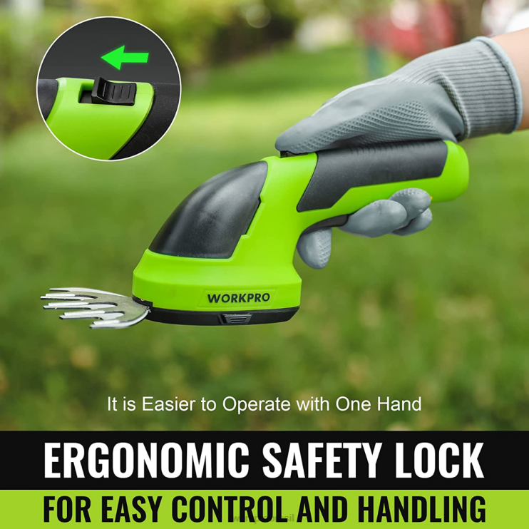 WORKPRO2 em 1 portátil 7.2v elétrico sem fio aparador de arbustos tesoura/cortador de grama XZXLF269 ferramenta