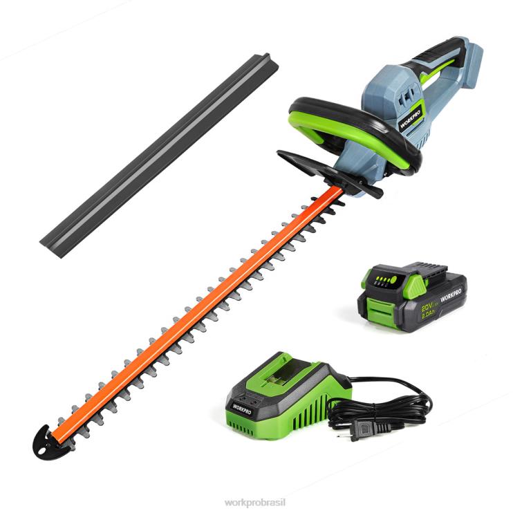 WORKPROAparador de cerca viva sem fio de 20v, lâminas de dupla ação, ferramenta de jardinagem elétrica, bateria de 2,0 ah e carregador rápido de 1 hora incluído XZXLF295 ferramenta