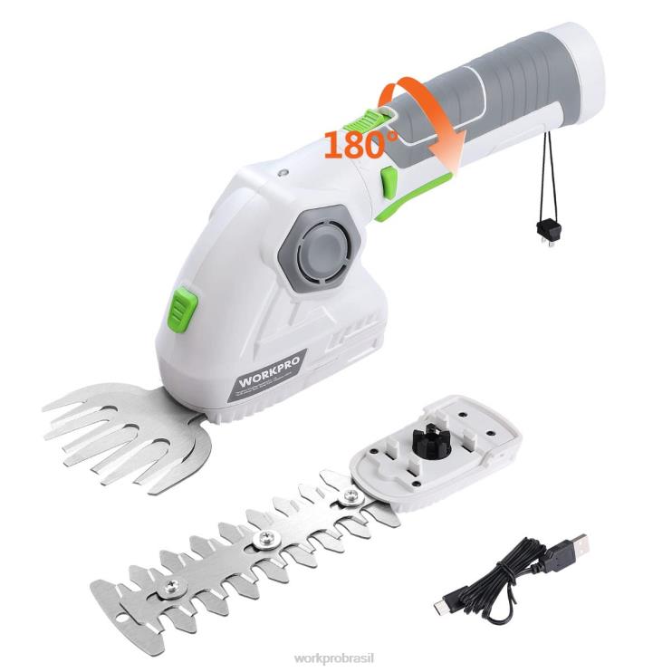 WORKPROTesoura de grama e arbustos sem fio, 2 em 1, aparador de sebes portátil, 7.2v, elétrico, aparador de grama, tesoura para sebes XZXLF297 ferramenta