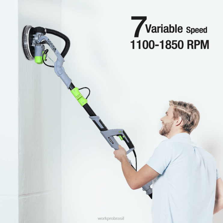 WORKPROLixadeira elétrica para drywall 720 W com vácuo XZXLF228 ferramenta