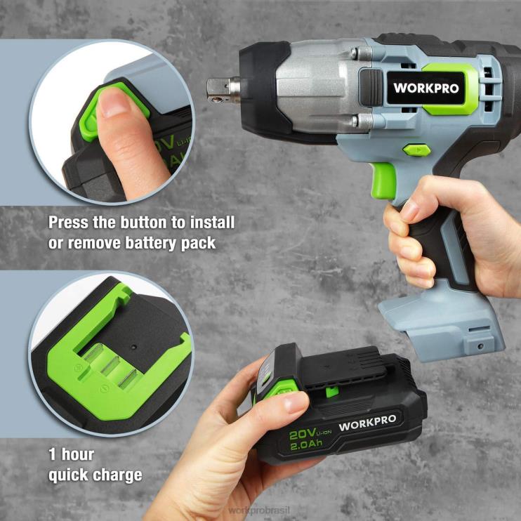 WORKPROChave de impacto sem fio de 20v e conjunto de alicates de 5 peças e conjunto de chave de fenda magnética de 16 peças e conjunto de chave ajustável de 3 peças XZXLF319 ferramenta