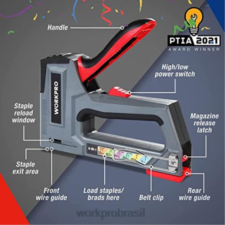 WORKPROConjunto de furadeira sem fio 12v, pistola de grampo 6 em 1, conjunto de chaves de fenda magnéticas de 8 peças e pistola de cola quente sem fio XZXLF313 ferramenta