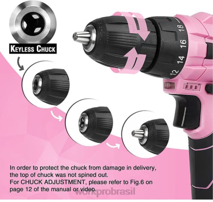 WORKPROKit de furadeira sem fio 12v e kit de ferramentas 103 peças e conjunto de chaves de fenda magnéticas 8 peças e pistola de grampo 6 em 1 XZXLF315 ferramenta