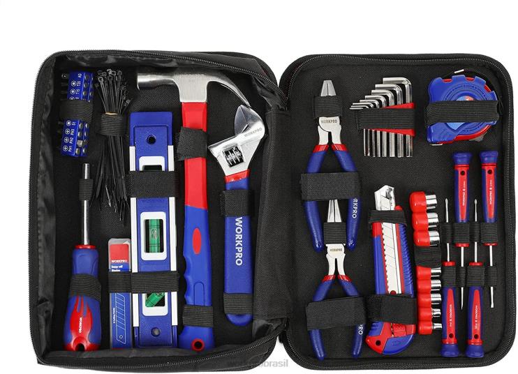 WORKPRO100 peças conjunto de ferramentas manuais domésticas de gaveta de cozinha com bolsa de transporte fácil XZXLF304 ferramenta