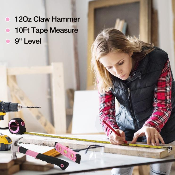 WORKPRO106 peças conjunto de ferramentas de reparo doméstico feminino com saco de armazenamento aberto de boca larga XZXLF245 ferramenta
