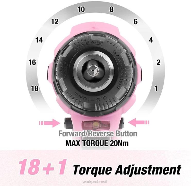 WORKPROConjunto de chave de fenda elétrica sem fio 12v kit de ferramentas de chave de fenda elétrica para mulheres XZXLF263 ferramenta