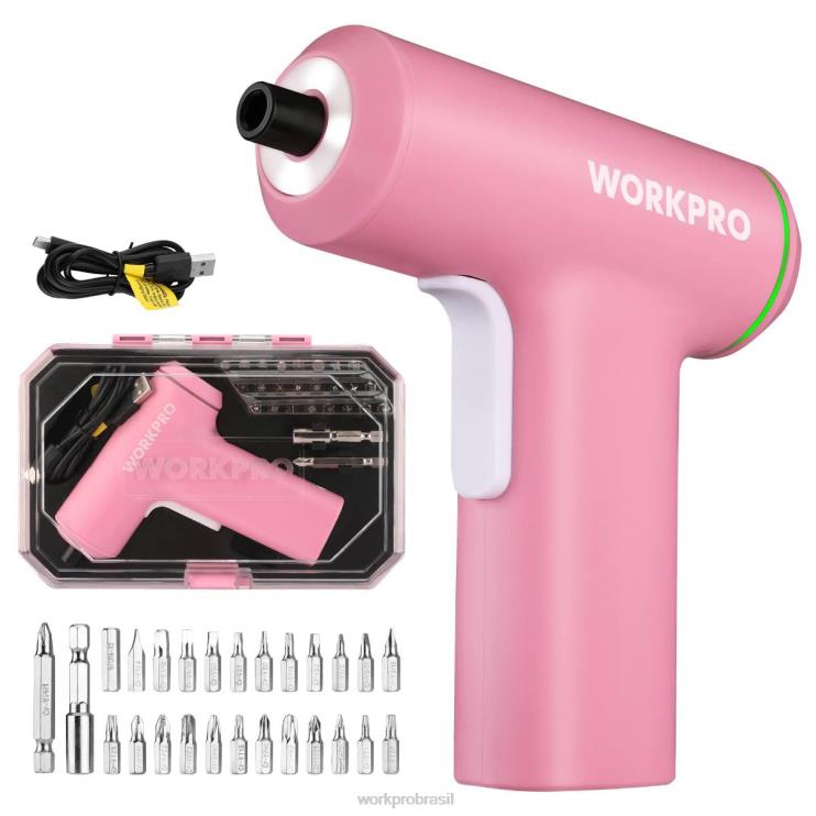 WORKPROConjunto de chave de fenda elétrica sem fio 4v usb recarregável com bateria de íon de lítio XZXLF234 ferramenta