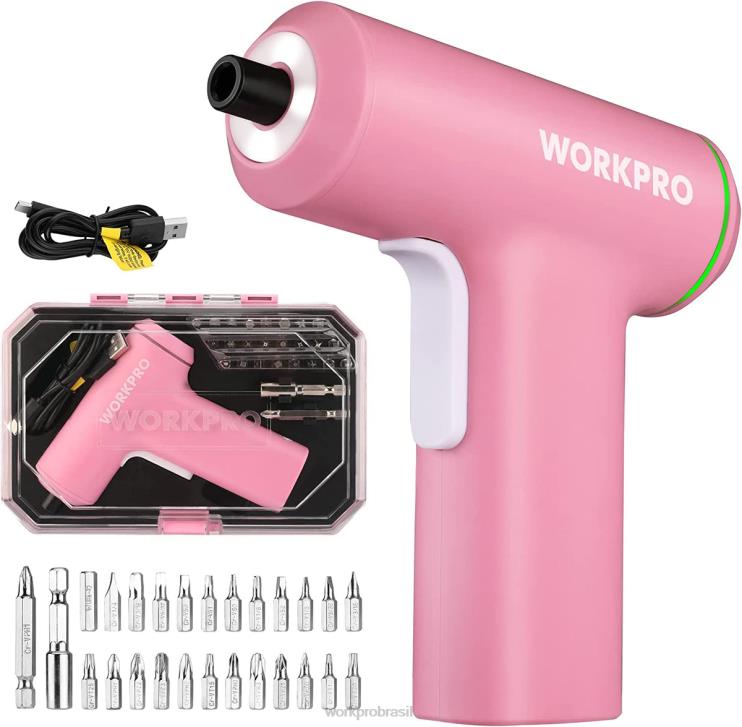 WORKPROConjunto de chave de fenda elétrica sem fio 4v usb recarregável com bateria de íon de lítio XZXLF234 ferramenta