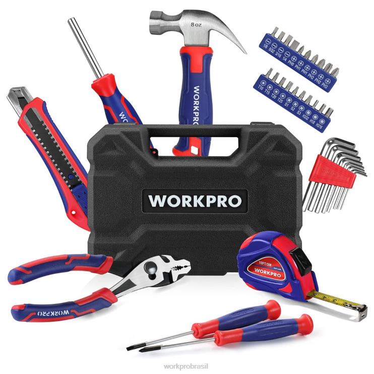 WORKPROConjunto de ferramentas domésticas de 35 peças com caixa de ferramentas de armazenamento XZXLF246 ferramenta