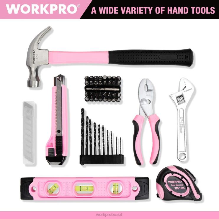 WORKPROFuradeira sem fio de 12 V e kit de ferramentas domésticas com bolsa de armazenamento de 14 polegadas XZXLF258 ferramenta