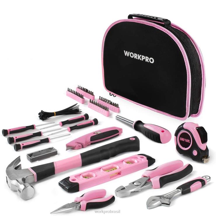 WORKPROKit de ferramentas de 103 peças com bolsa redonda de fácil transporte, perfeito para manutenção doméstica diy XZXLF248 ferramenta