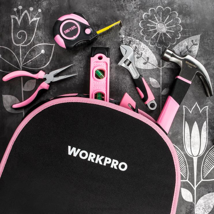 WORKPROKit de ferramentas de 103 peças com bolsa redonda de fácil transporte, perfeito para manutenção doméstica diy XZXLF248 ferramenta