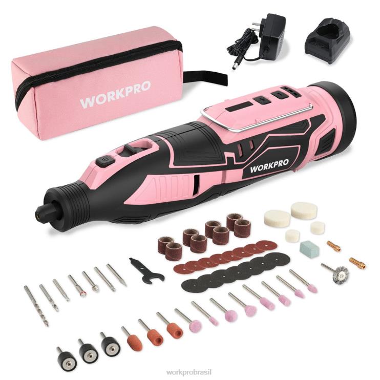WORKPROKit de ferramentas rotativas sem fio de 12 V, 5 velocidades variáveis, 114 acessórios de fácil troca XZXLF267 ferramenta