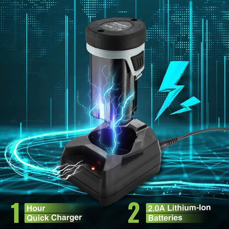 WORKPROchave de catraca elétrica sem fio, conjunto de 9 peças de chave de catraca elétrica de 12v 40 pés-lbs XZXLF227 ferramenta