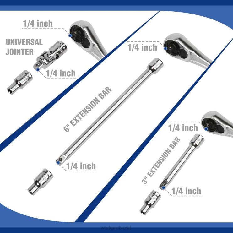 WORKPROconjunto de soquetes, conjunto de soquetes de 70 unidades com catraca de liberação rápida, métrico e sae XZXLF308 ferramenta